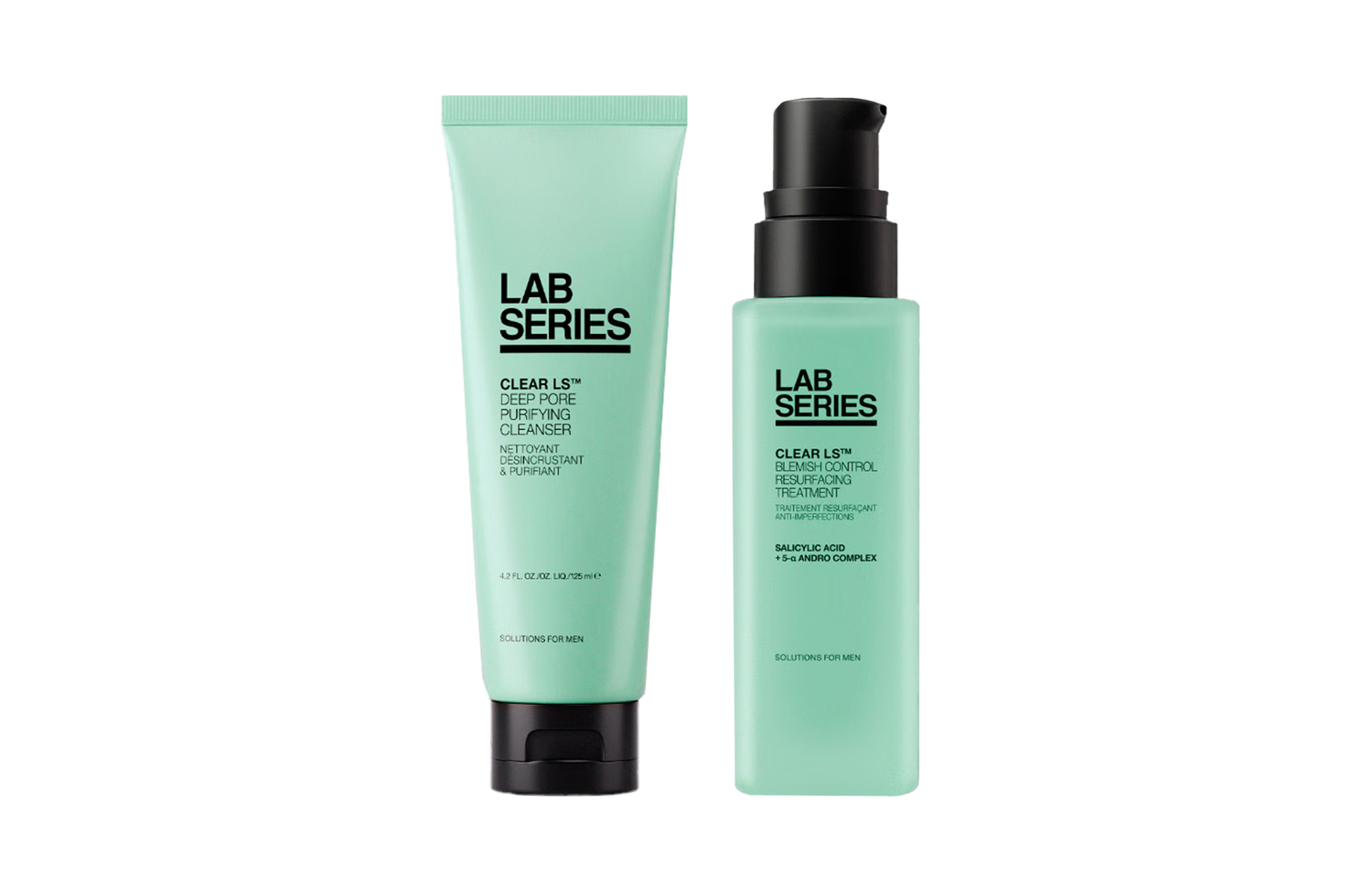 

Набор для ухода за кожей LANGSHI для контроля жирности, очищающее средство и тоник, восстанавливающий и увлажняющий LAB SERIES, Two-Piece Set: Oil-Control Cleanser 125ml+Acne-Fighting Serums 30ml