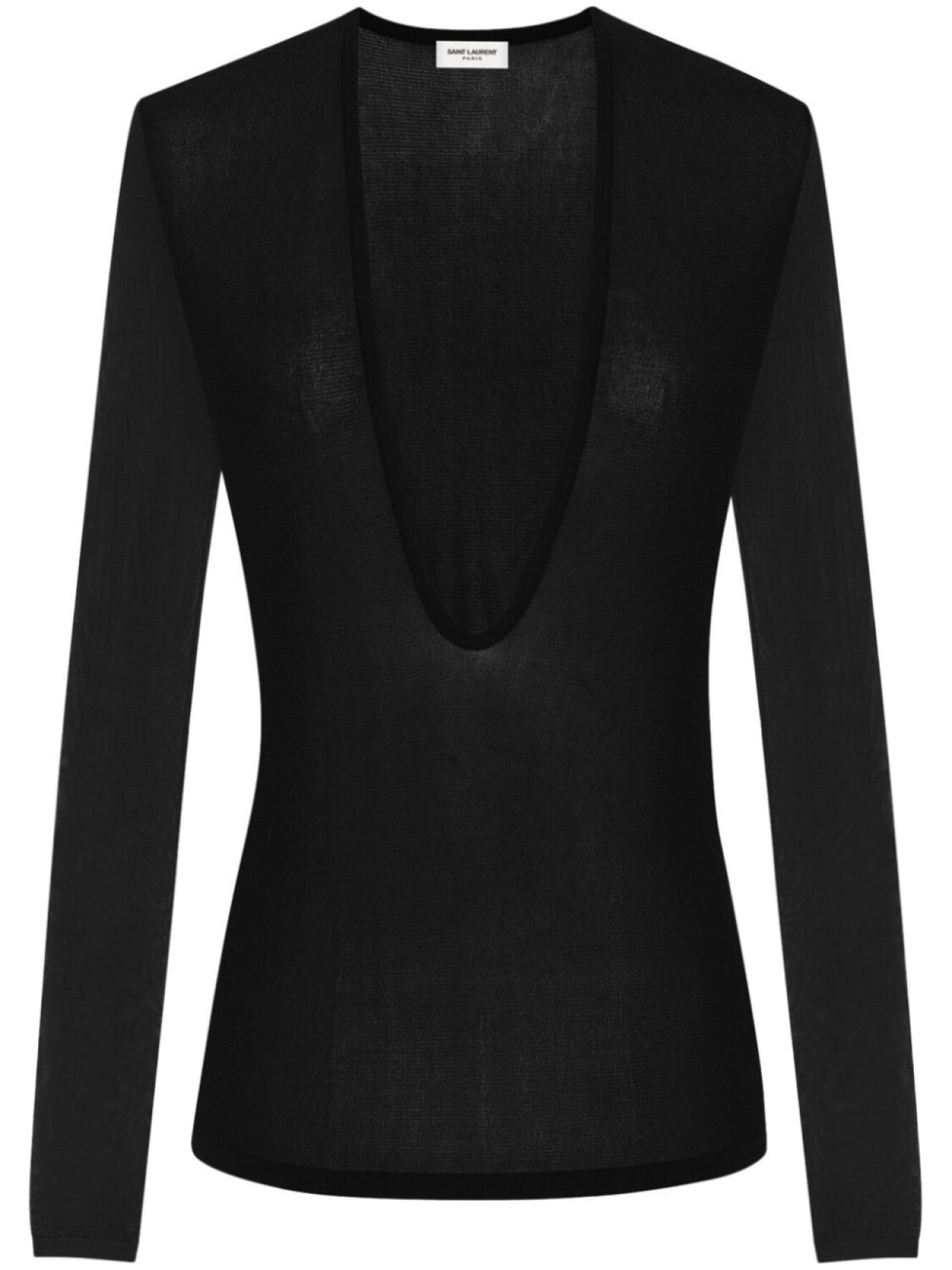 

Saint Laurent джемпер с U-образным вырезом, черный