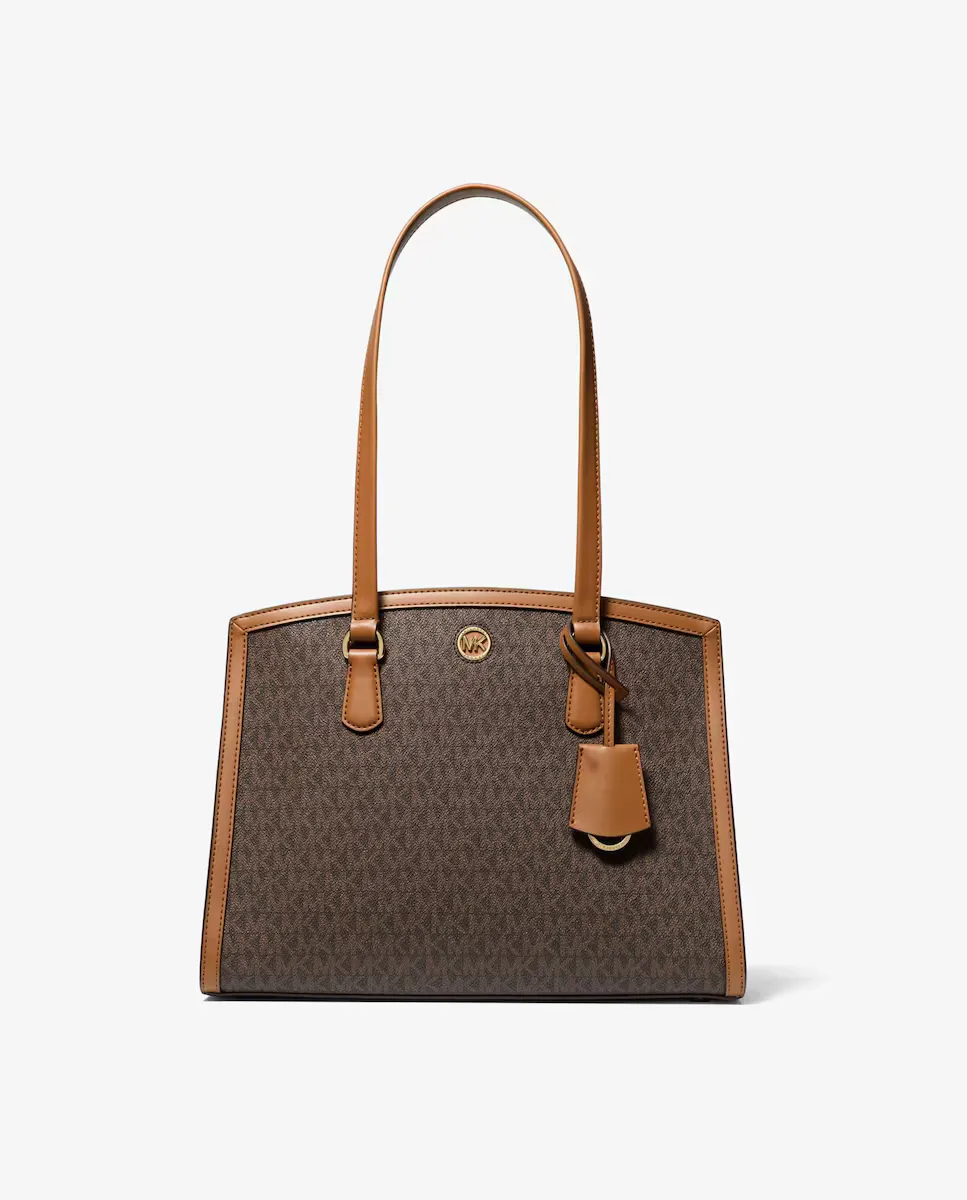 

Сумка-тоут Chantal с логотипом Michael Michael Kors, темно-коричневый
