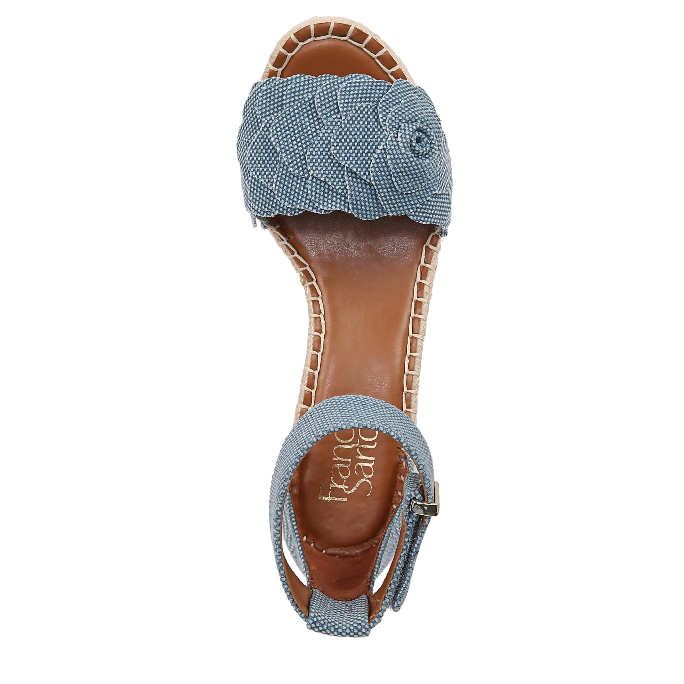 Туфли Franco Sarto Clemens Raffia Espadrille Wedge Heel Sandals, Denim Blue Flower — фото 2