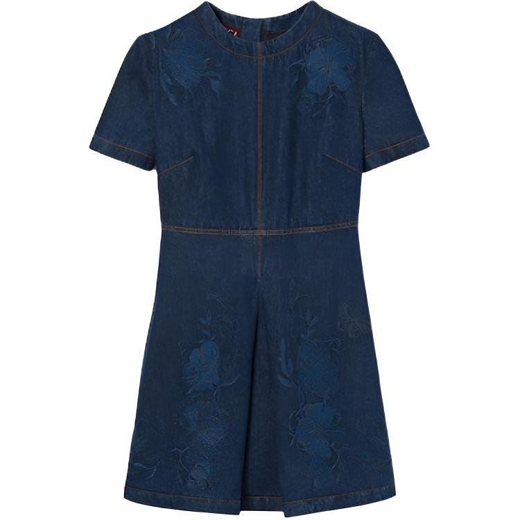 

Джинсовое платье с вышивкой Gucci, синий