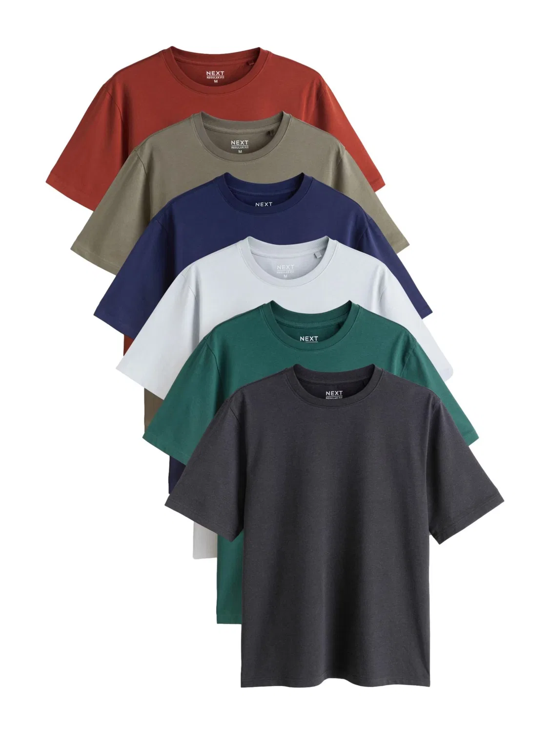 Футболка 'Essential' Next, Navy/Olive/Fir/Red/Black/White