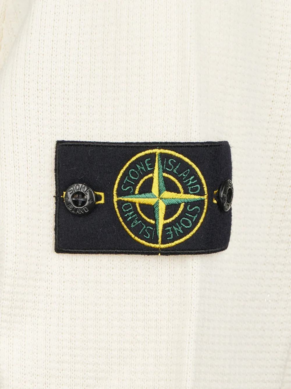 Свитер с круглым вырезом и нашивкой Stone Island, нейтральный — фото 3