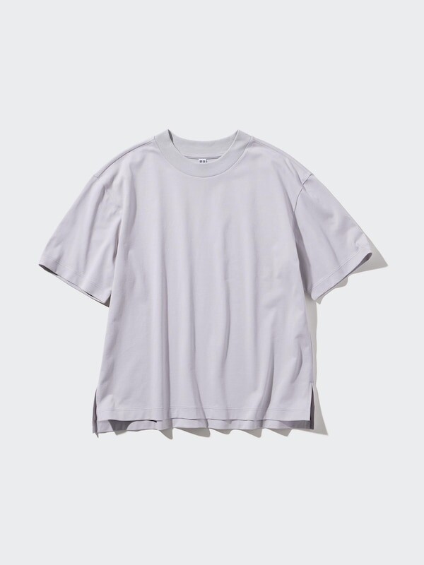 

Хлопчатобумажная футболка airism Uniqlo, серый