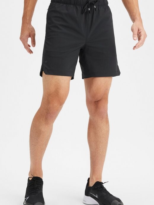 

Шорты короткие с внутренними шортами 18см. Fabletics, черный
