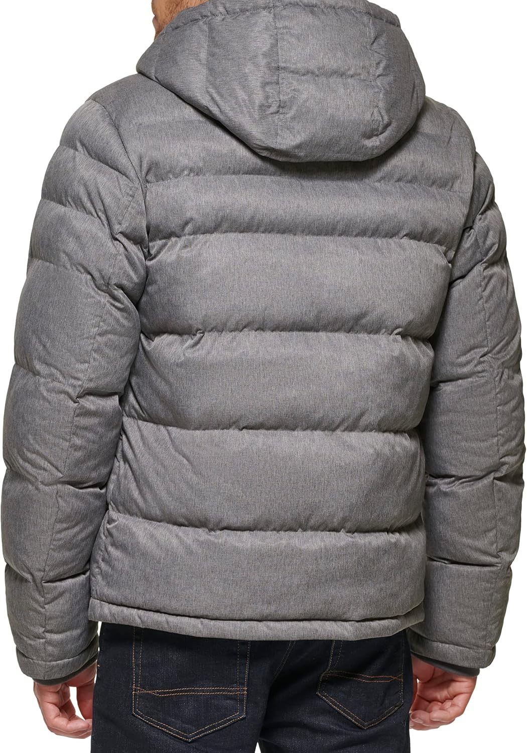 Мужская куртка-пуховик Tommy Hilfiger с капюшоном (стандартная и для больших и высоких), Heather Grey — фото 4