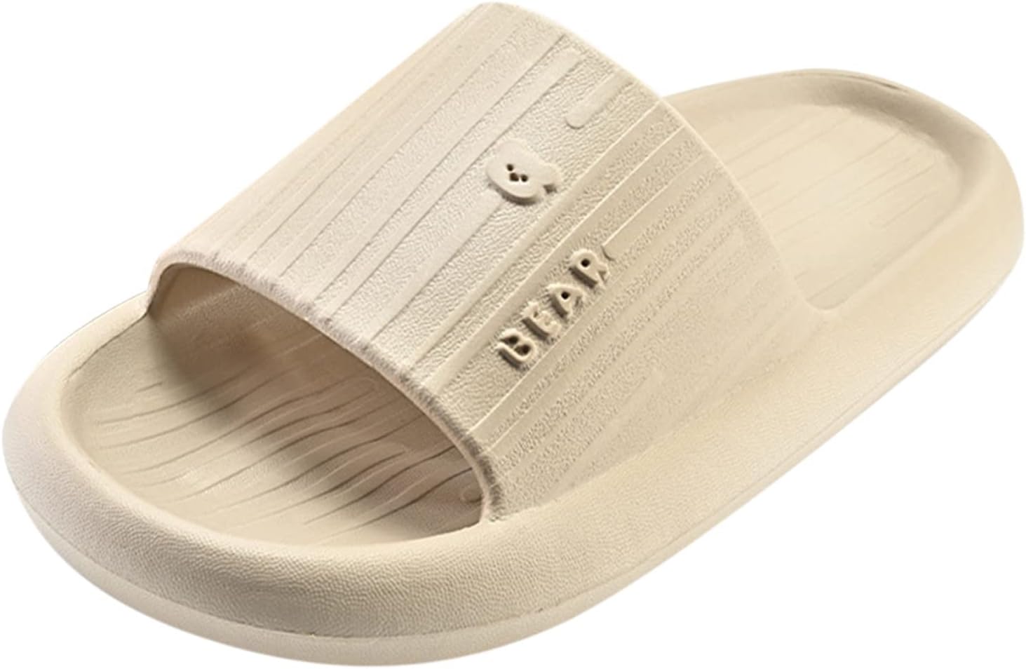 

Модные мужские тапочки для весны и лета, с плоской подошвой для дома и ванной, противоскользящие, с открытым носком, с мультяшным принтом, размер Generic, хаки