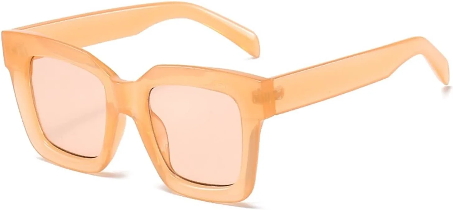 

Квадратные солнцезащитные очки большого размера для женщин, солнцезащитные очки в крупной оправе, цветные солнцезащитные очки для женщин YGDBXHYD, Black