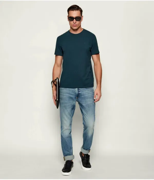 Футболка slim fit Calvin Klein, зеленый — фото 2