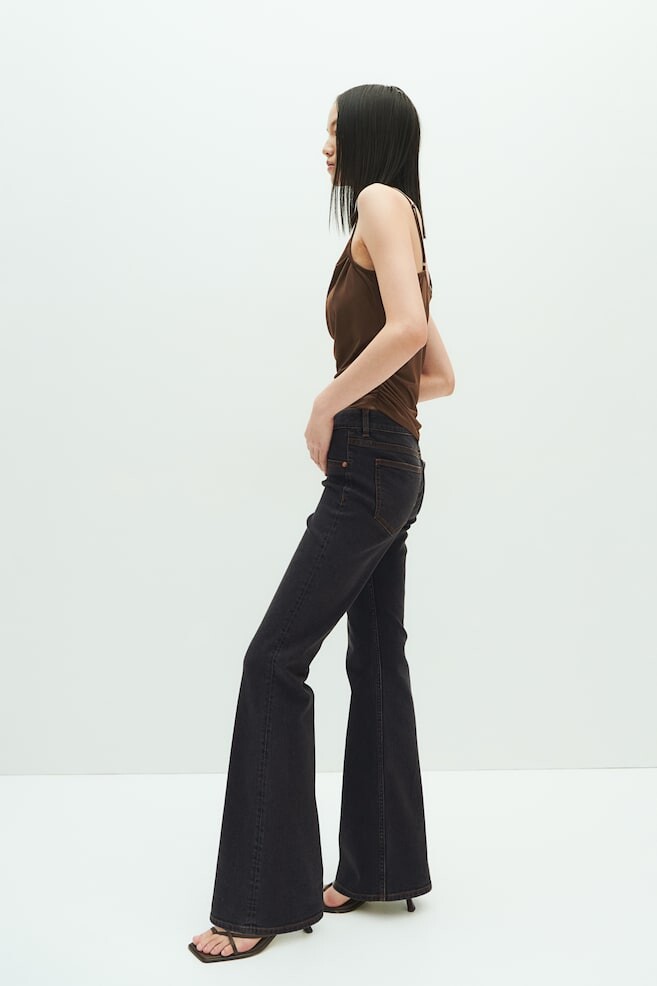 

Расклешенные низкие джинсы H&M, черный