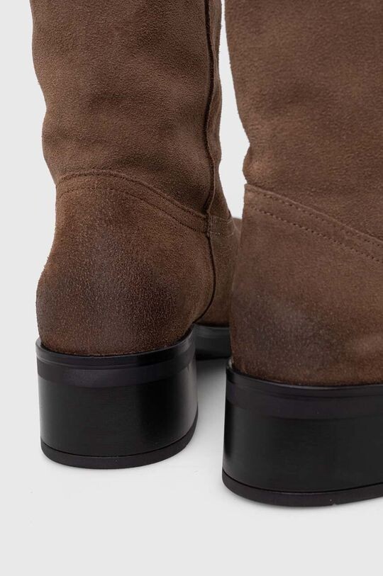 Женские сапоги Steve Madden Banner высокие замшевые, коричневый — фото 3