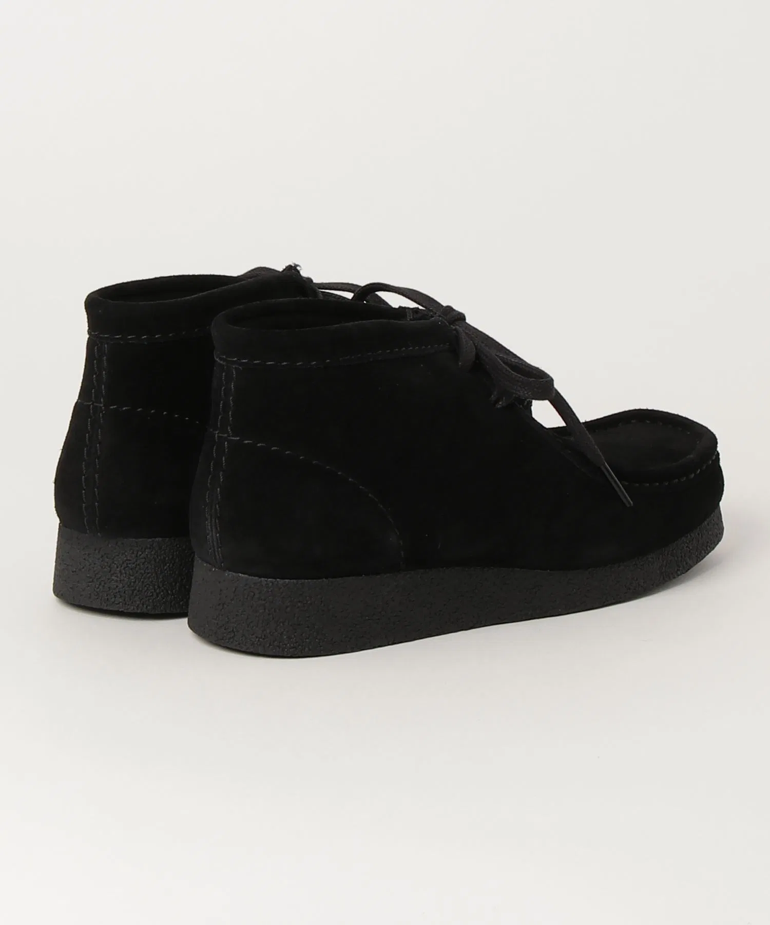 Мужские кожаные ботинки Clarks Wallabee EVO чёрные — фото 2