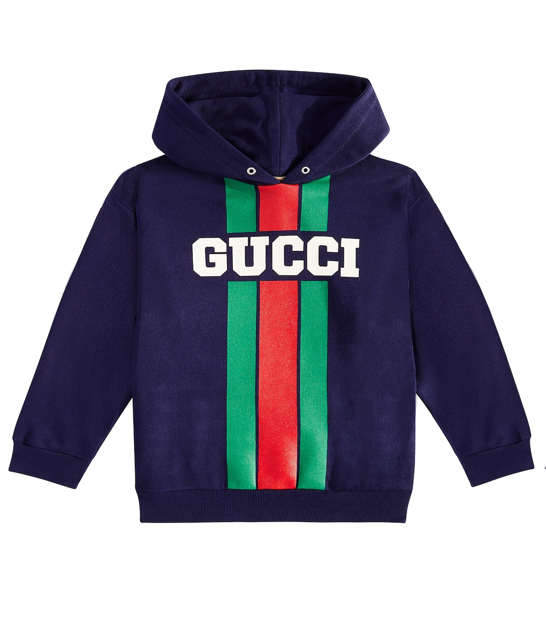 

Гуффированный хлопковый худи Gucci Web Gucci Kids, Dark Night Sky /Mc