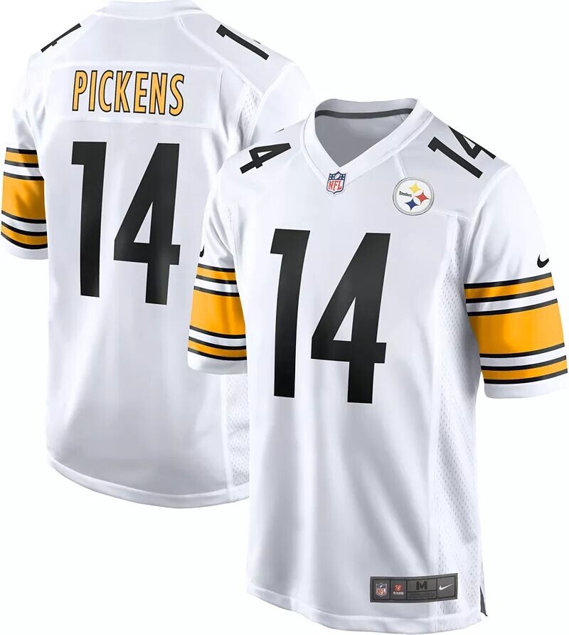 

Мужская белая игровая майка Nike Pittsburgh Steelers George Pickens #14