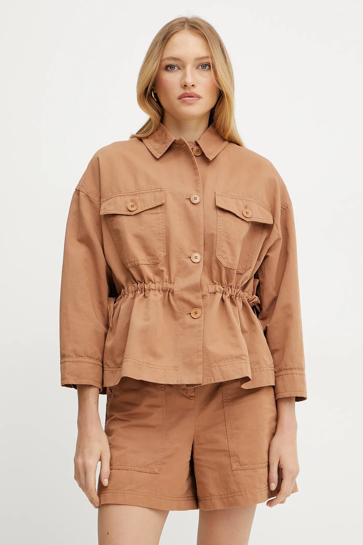 

Куртка из льняной смеси Weekend Max Mara, коричневый