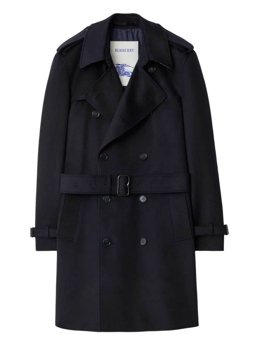 

Тренчкот с поясом BURBERRY, синий