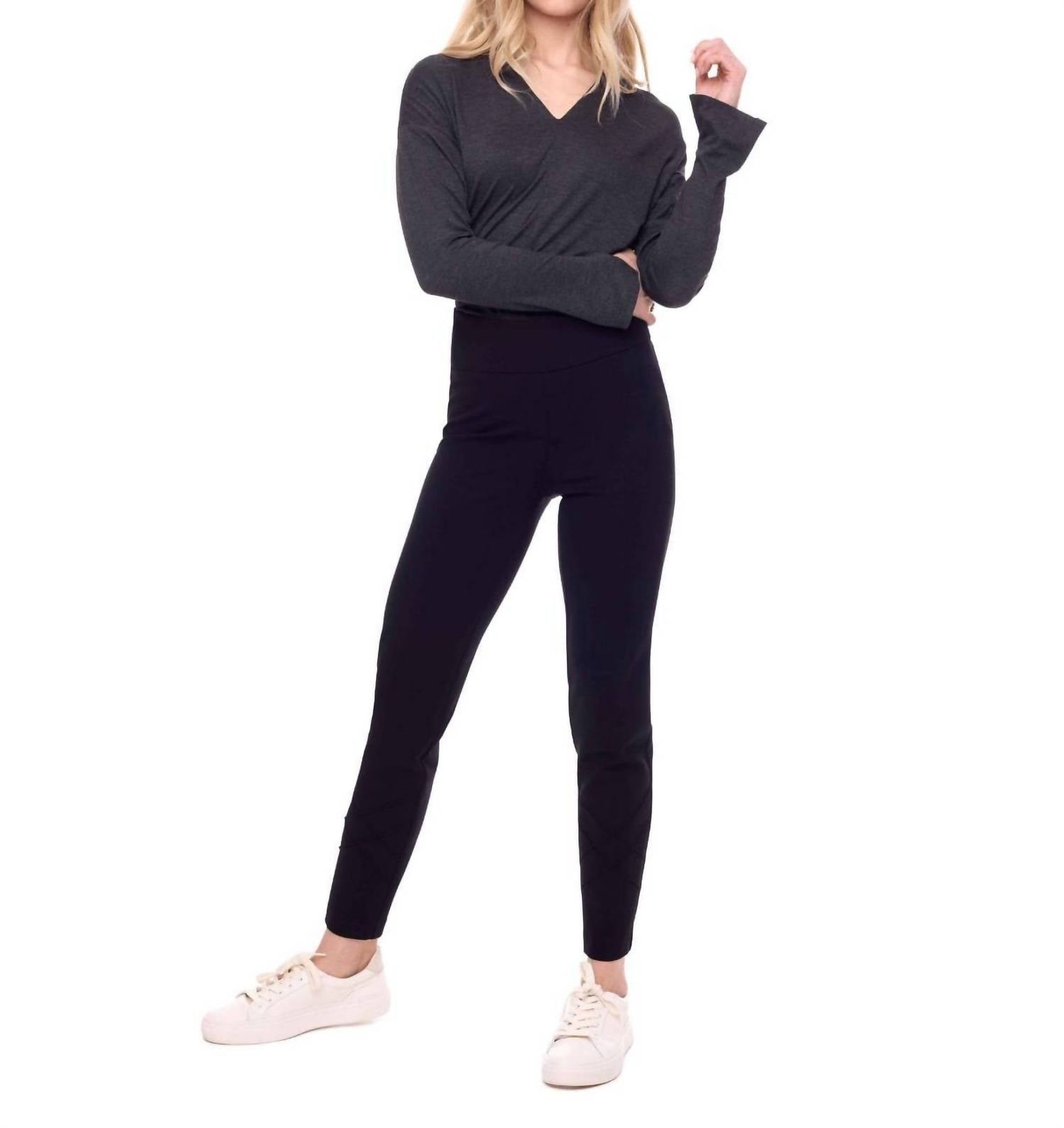 

Узкие брюки Ponte Pintuck Ankle Pant черного цвета up!
