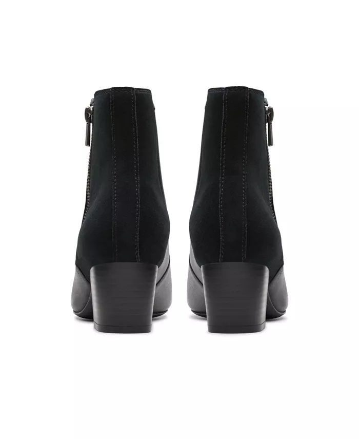 Женские ботинки Clarks Ellanie Vibe кожаные с острым носом, черный — фото 3