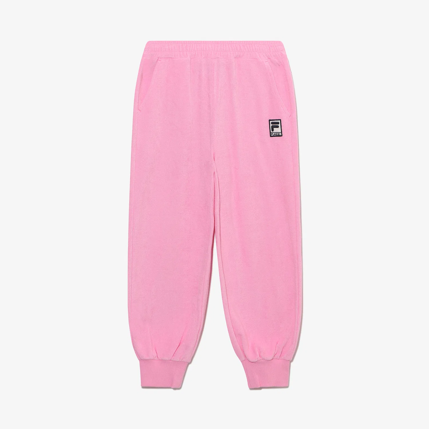 Детские джоггеры из махровой ткани Fila Kids x Plakiki, розовые