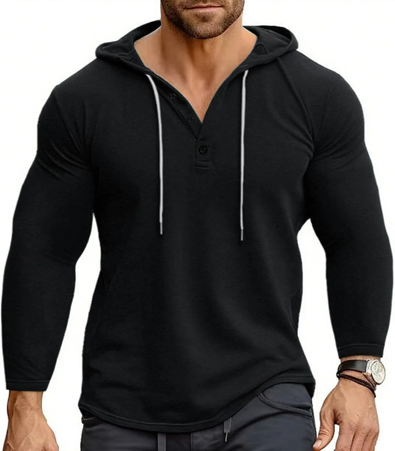 

Толстовка RTTUIOP мужская с капюшоном, зимняя, с карманами