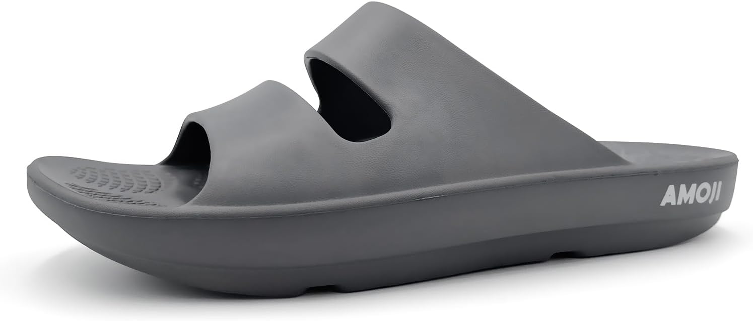 

Женские сандалии Amoji Men Recovery с поддержкой свода стопы, ортопедические толстые шлепанцы 1555, серый