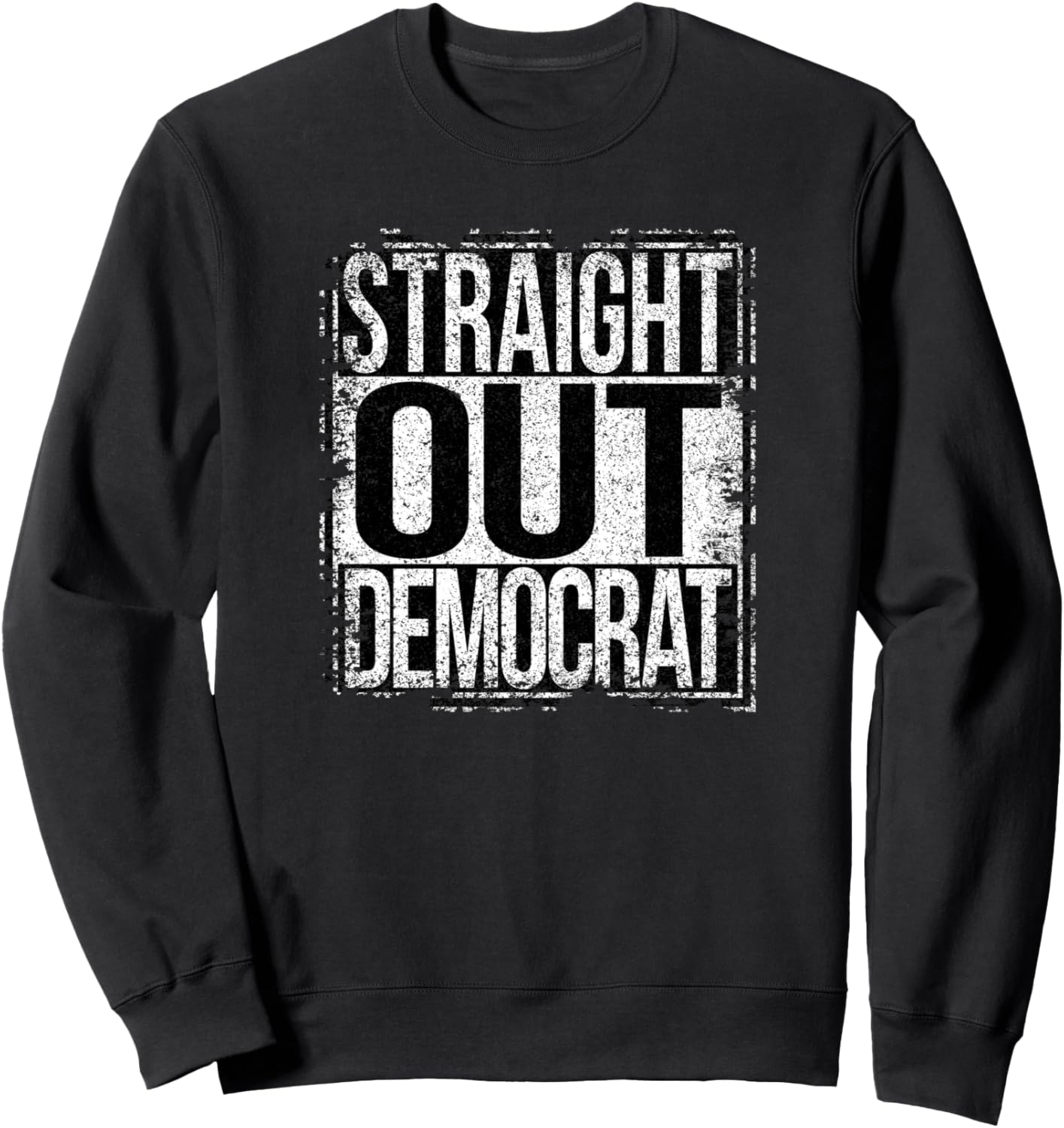 

Толстовка Straight Out Democrat в стиле гранж "Official" Straight Outta Store, черный