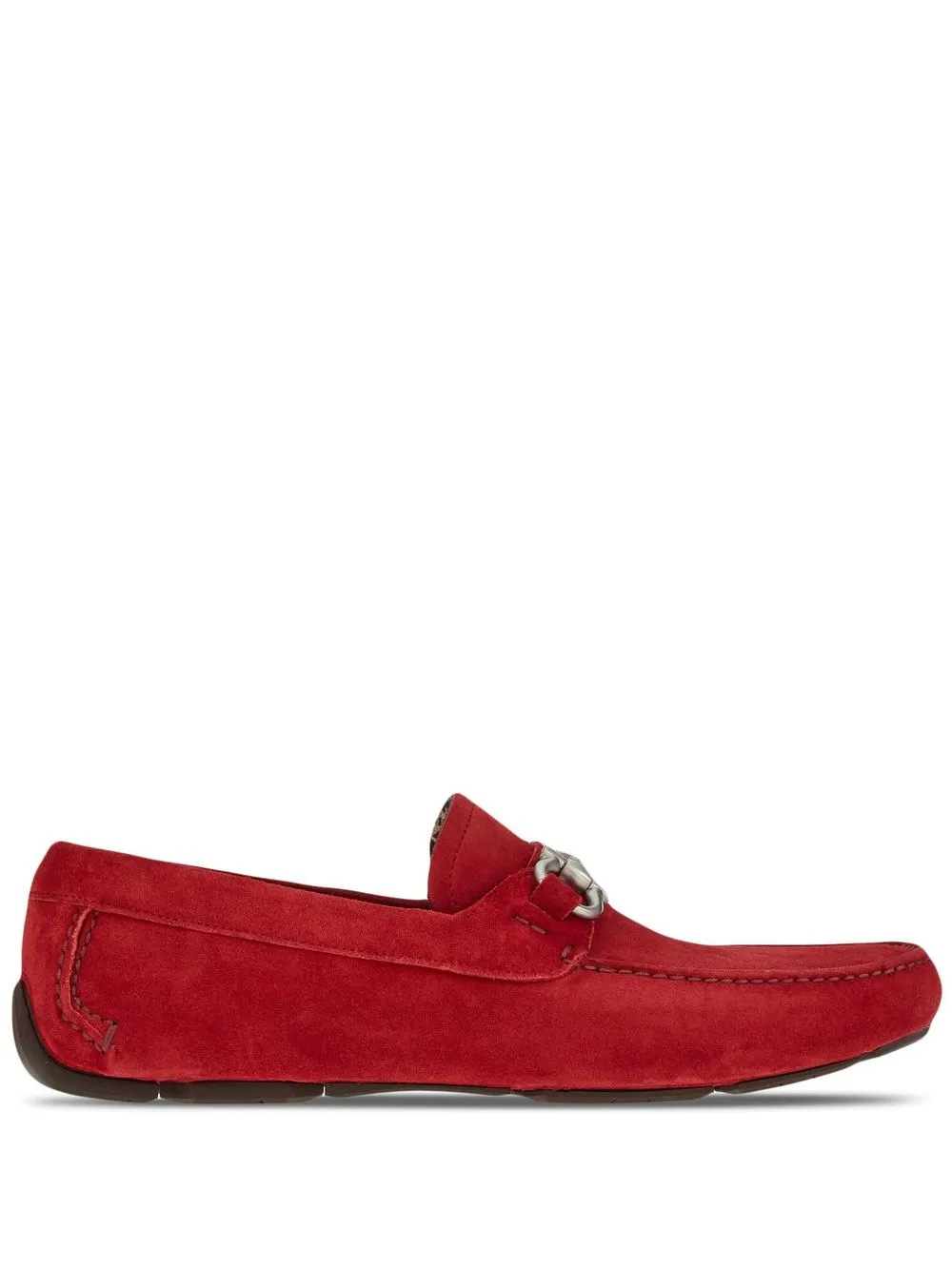 

Мокасины с декором Gancini Ferragamo, красный