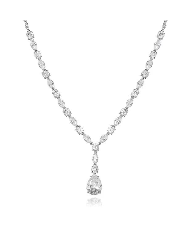 

Ожерелье с подвеской в виде хрустальной капли Jessica Simpson, silver