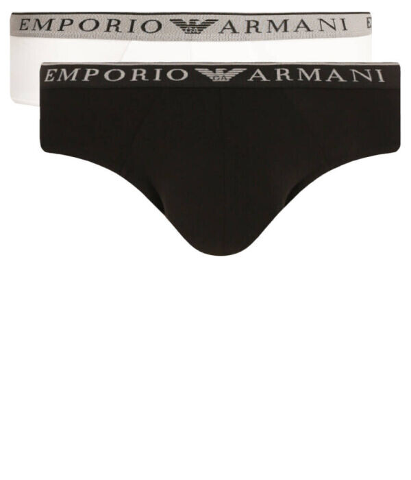 

Комплект трусов Emporio Armani с логотипом, белый / черный