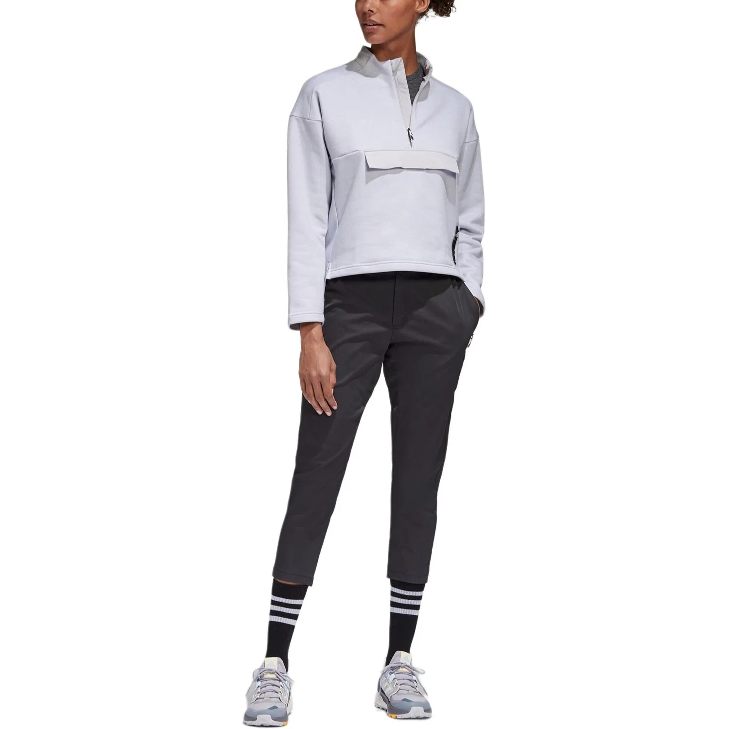 Свитшот женский Adidas Light Gray — фото 3