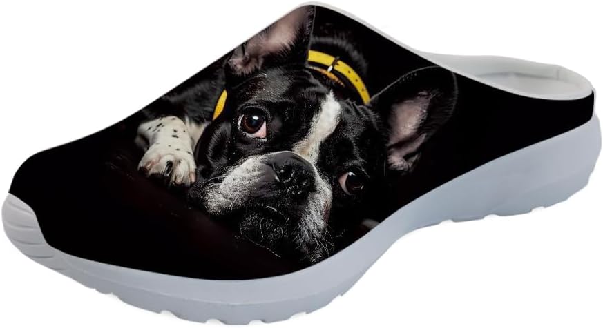 

Женские мюли Forchrinse South Indian Aztec с полоской, тапочки на плоской подошве с поддержкой свода стопы, для ходьбы, садовые сабо, легкие, Pug