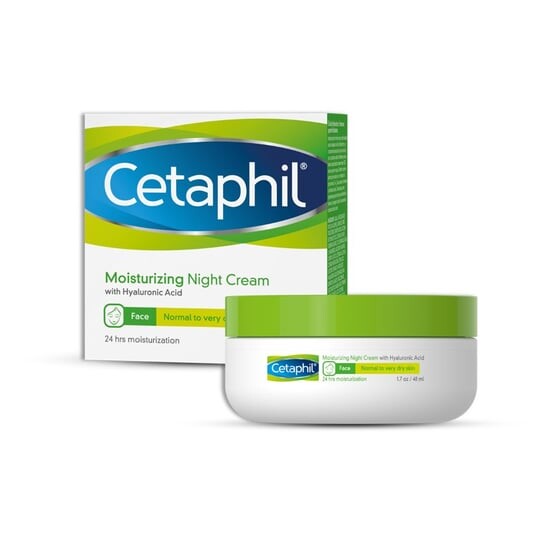 

Ночной увлажняющий крем для лица с гиалуроновой кислотой, 48 мл Cetaphil