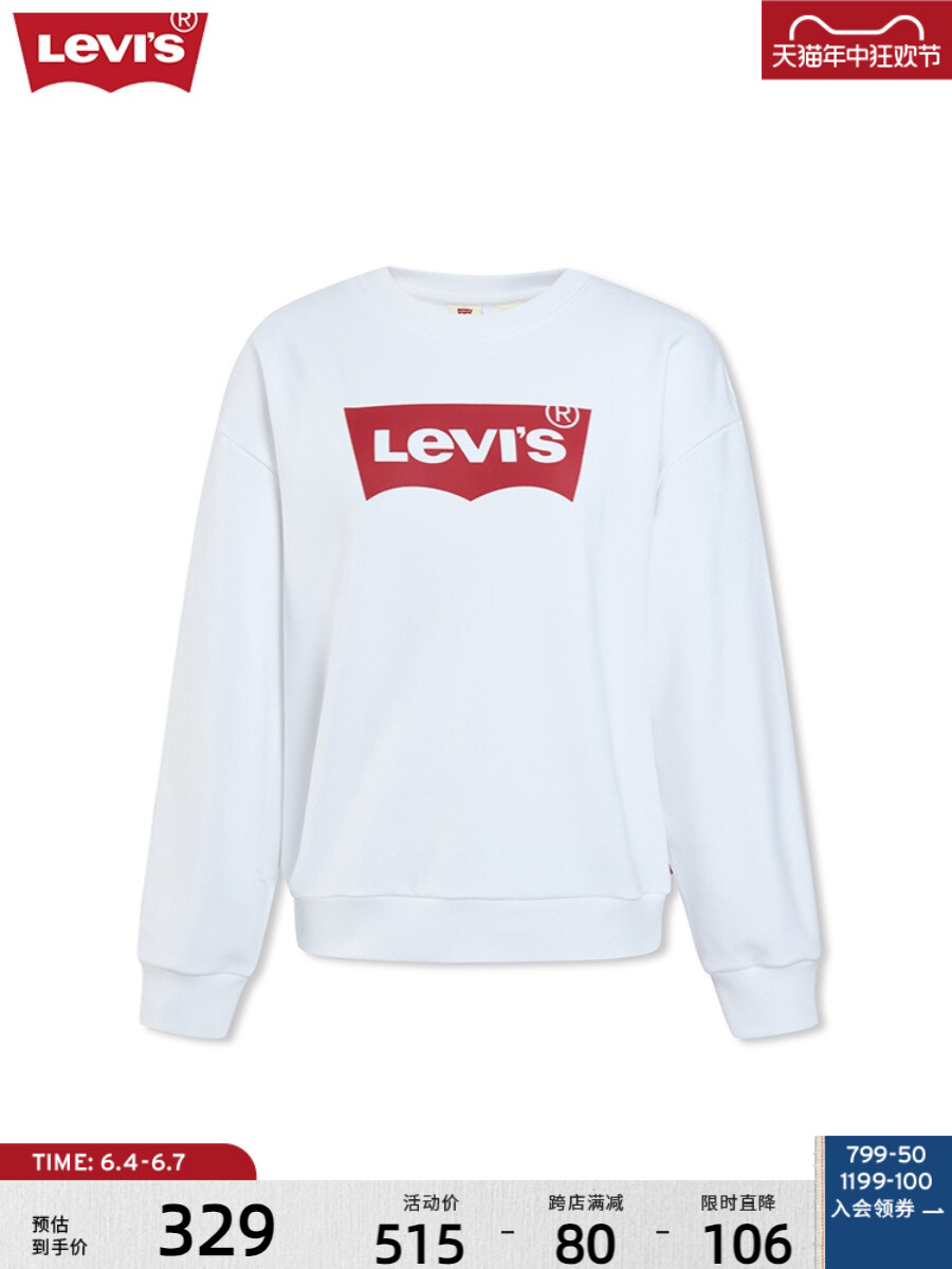 Пуловер Levi's с круглым вырезом, белый