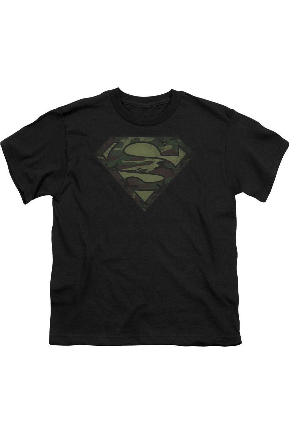 

Футболка с принтом "Superman" в стиле камуфляж и потертостями для детей Gildan, черный