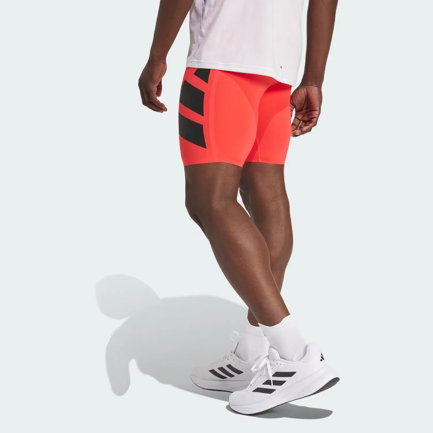Мужские шорты для бега Adizero Adidas, Half Acid Red — фото 4