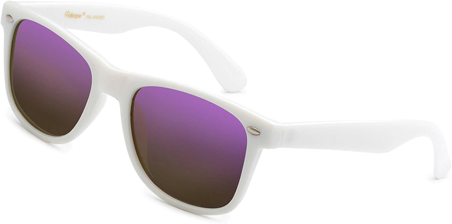 

Поляризованные солнцезащитные очки PolarSpex для мужчин и женщин – защита от УФ-излучения, прочные и легкие, в стиле ретро, ​​идеально подходят для вождения и рыбалки, Gloss White | Amethyst