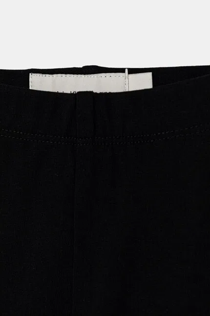Леггинсы детские из эластичного хлопка Calvin Klein Jeans, черный — фото 3