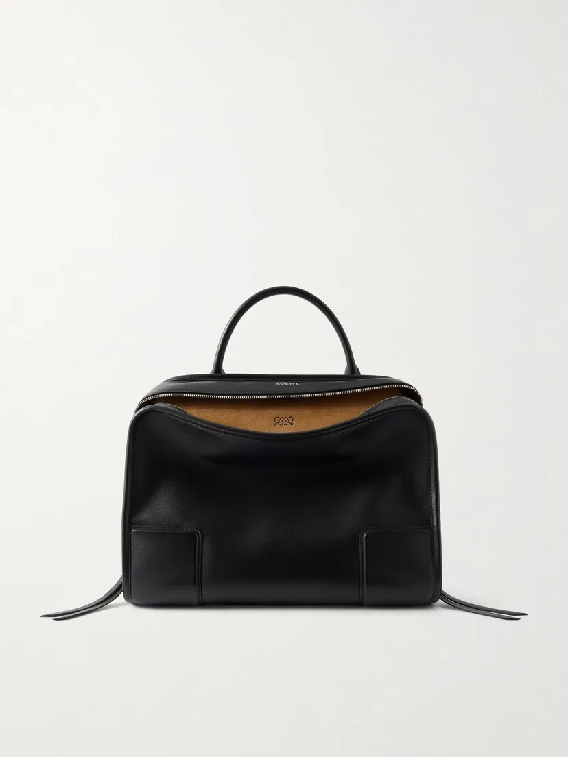 Большая кожаная сумка через плечо Amazona 180 LOEWE, черный