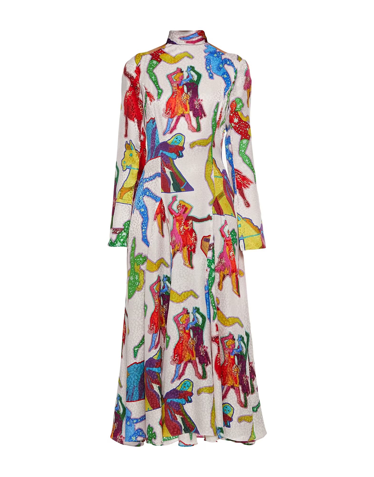 

Платье миди Stella Mccartney, сиреневый