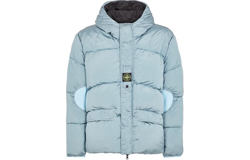 

Пуховик мужской Stone Island на молнии, синий