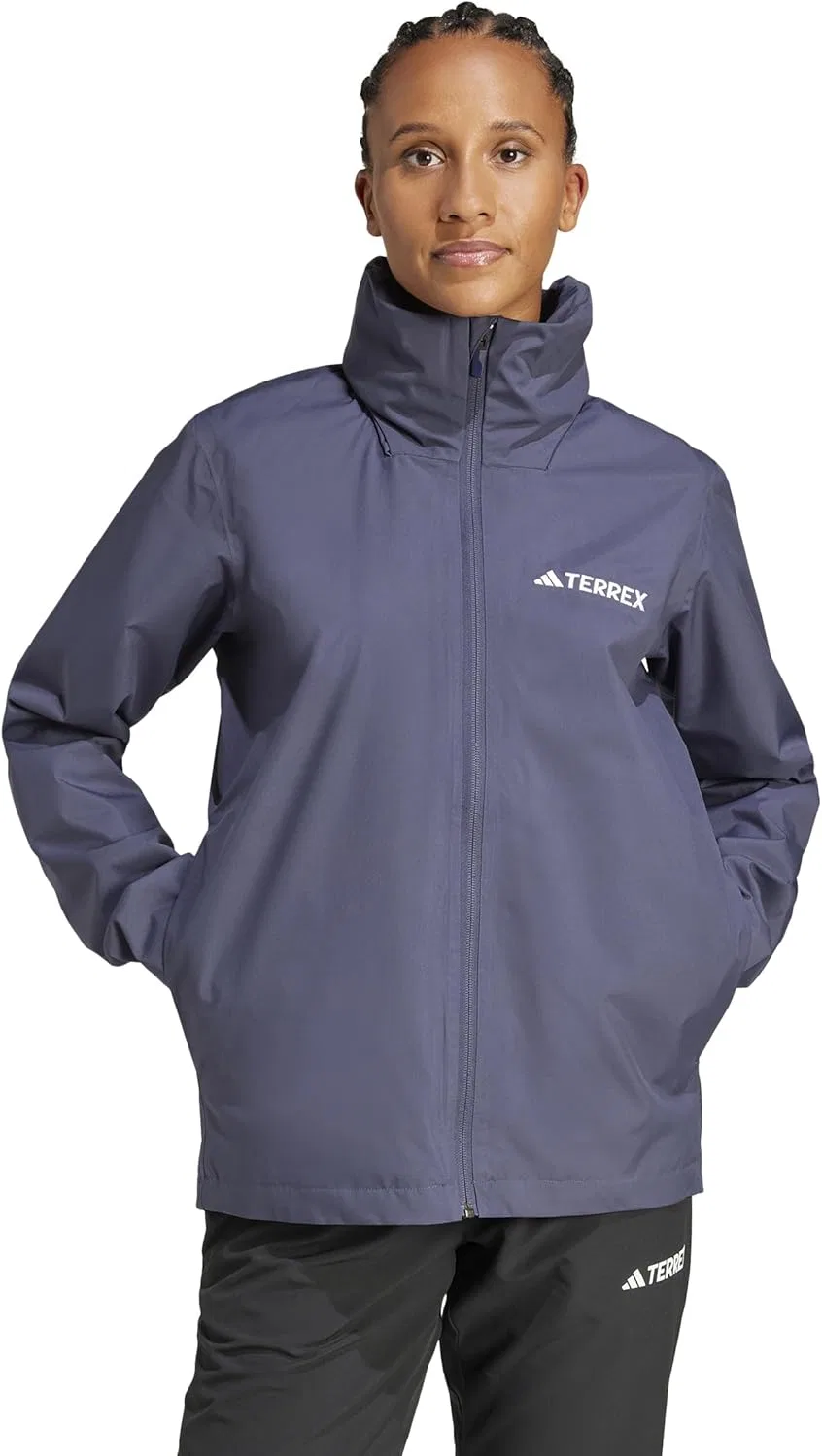 Водонепроницаемая куртка adidas Terrex Multi Essentials 2 Layer, Shadow Navy — фото 3