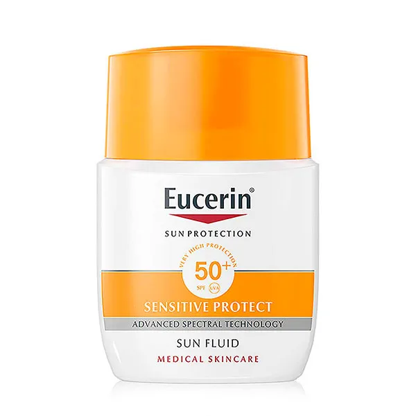 

Матирующий солнцезащитный крем для лица Sensitive Protect Sun Fluid Spf 50+ Eucerin, 50 ml