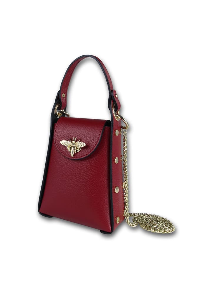 

Кожаная сумка через плечо Toscanto, красная, примерно 13 см Toscanto