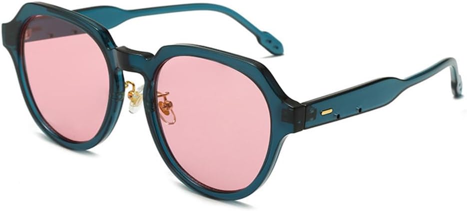 

Классические солнцезащитные очки с двойной перемычкой для женщин, круглые солнцезащитные очки для женщин и мужчин, очки для вождения, защита от ультрафиолета UV400 MTZJH, 6