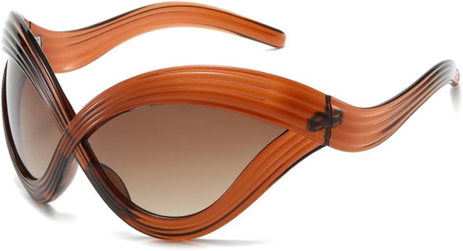 

Ретро-солнцезащитные очки «кошачий глаз» для женщин, большие солнцезащитные очки в стиле хип-хоп для мужчин, панк, солнцезащитные очки с защитой от УФ-излучения UV400 LANGSER, Brown Brown Gradient