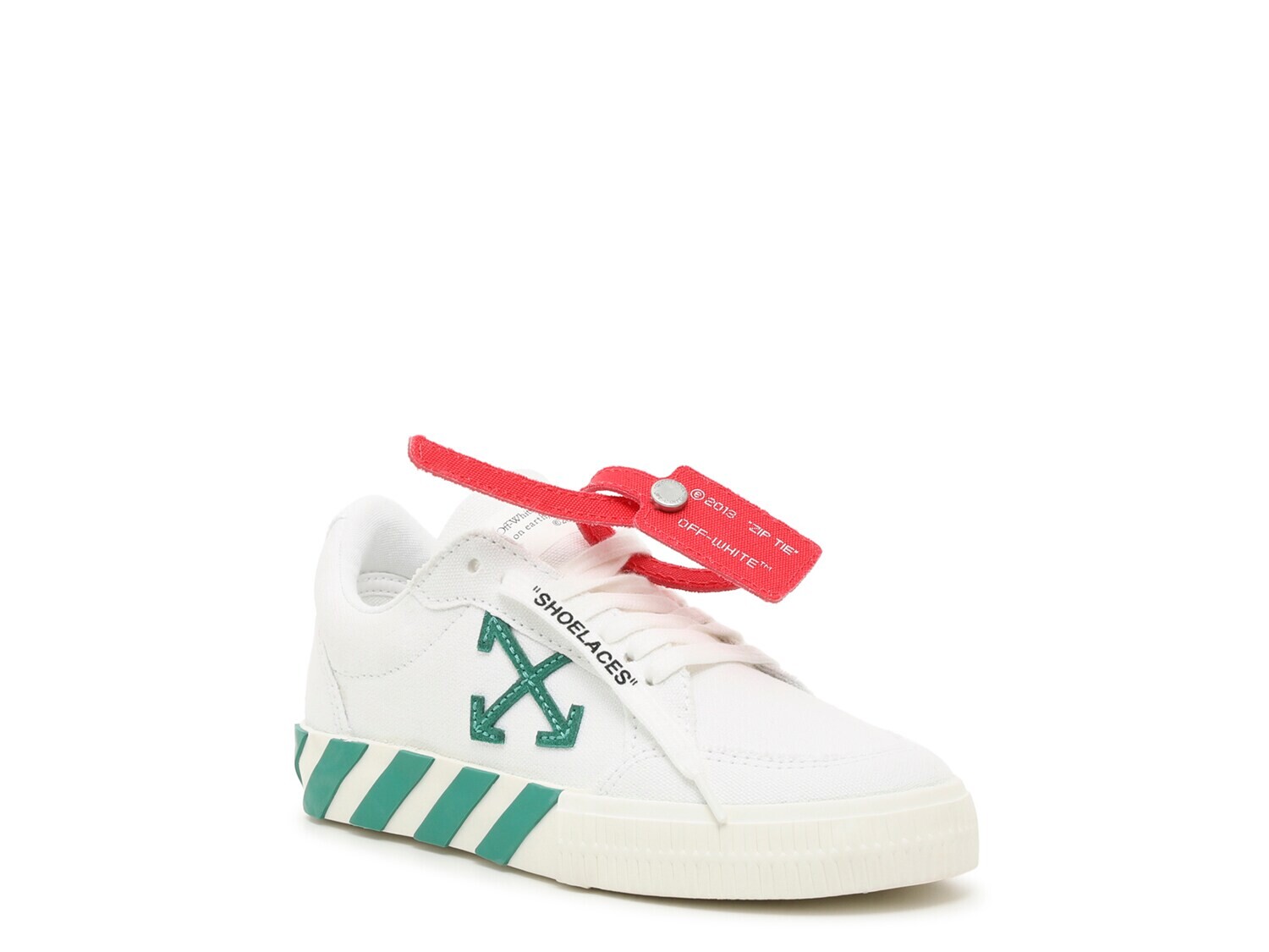 

Кроссовки Off White Vulcanized Lace-Up, белый/зеленый