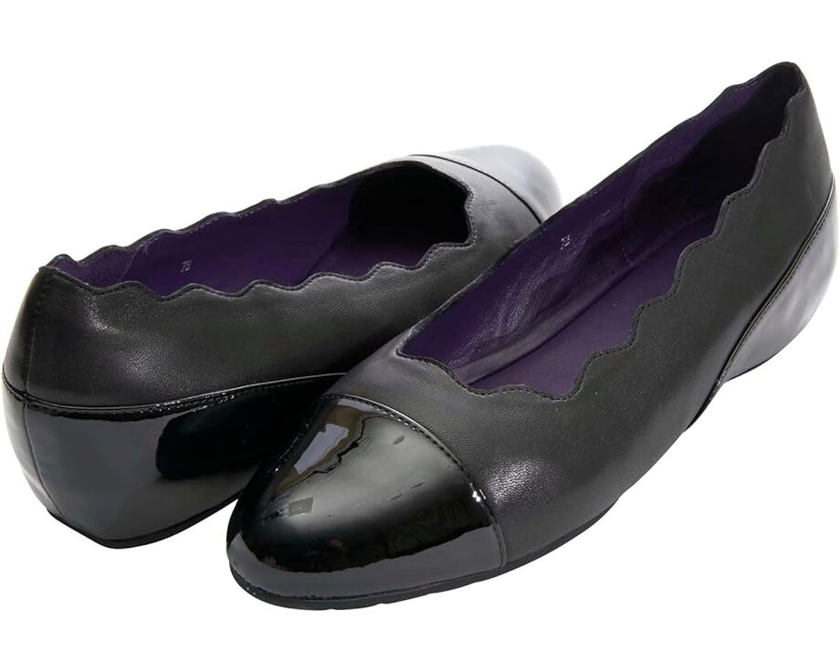 

Балетки Vaneli Picot, цвет Black Nappa/Black Patent