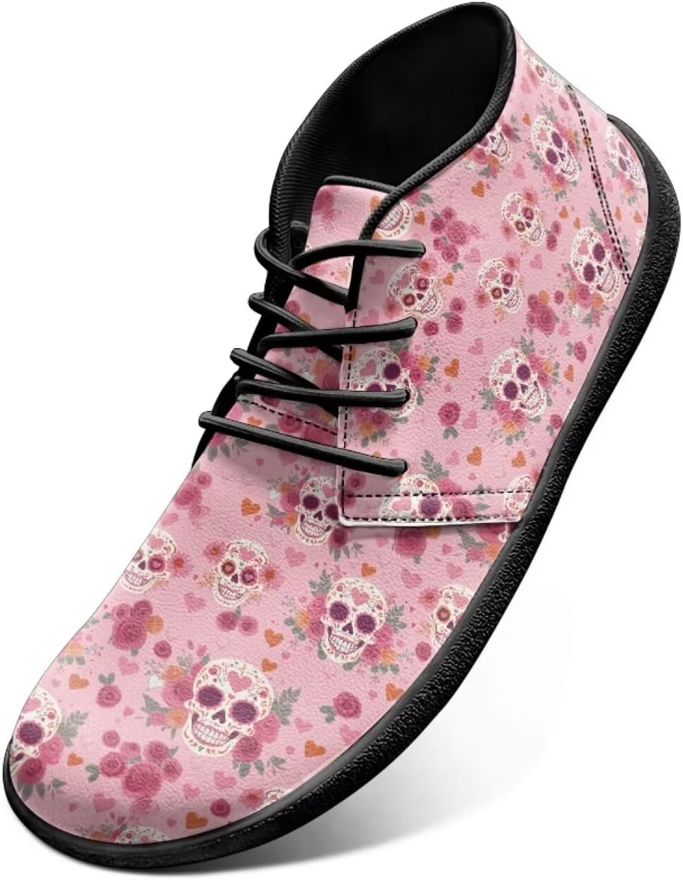 

Кроссовки Hike Barefoot Green Leaves, спортивные мужские минималистичные кроссовки, слипоны, женские ботинки с широкой передней частью Chririnla, Love Roses Skull