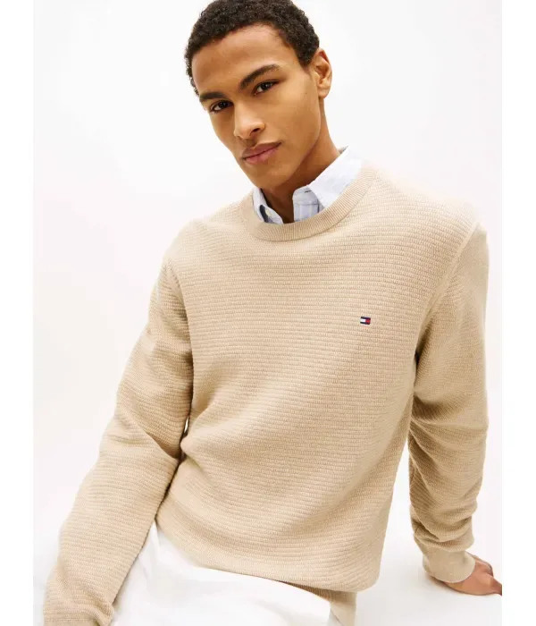 Сезонный свитер regular fit Tommy Hilfiger, бежевый — фото 4