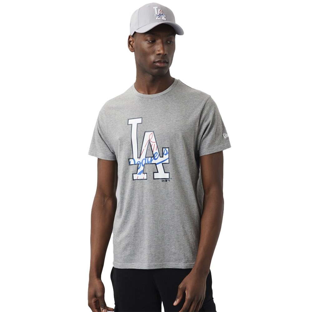

Футболка с коротким рукавом New Era Los Angeles Dodgers Mlb Double Logo, серый